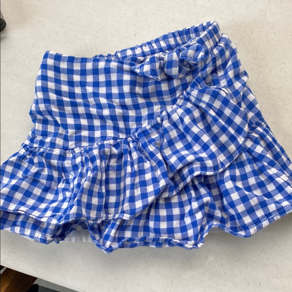 Blue and White Gingham Skirt